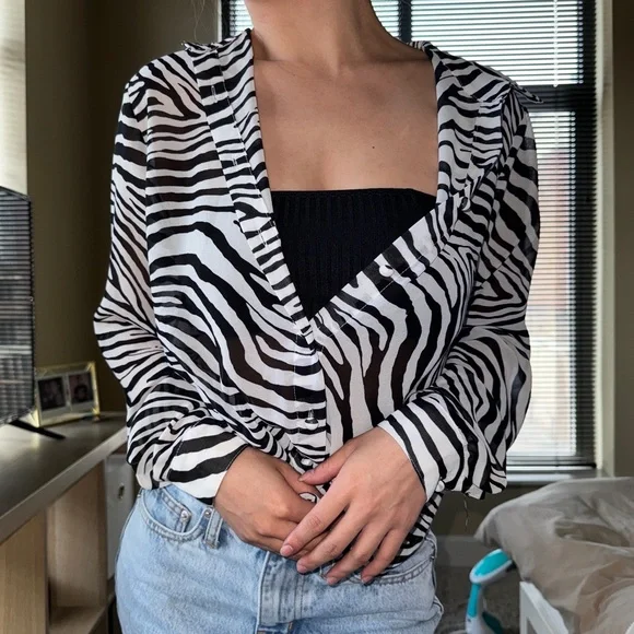 Sheer Button Up - Picture 2 of 3